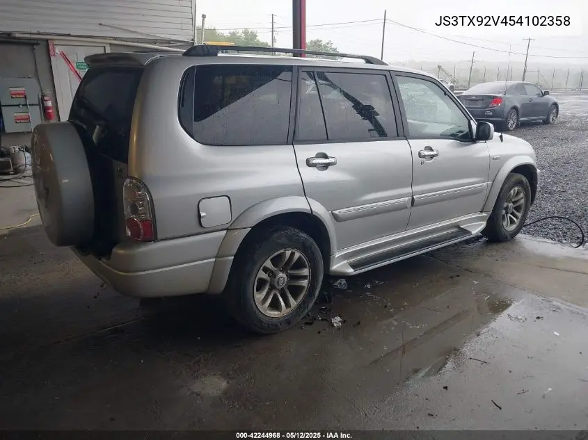 2005 Suzuki Xl-7 Ex/Lx VIN: JS3TX92V454102358 Lot: 42244968