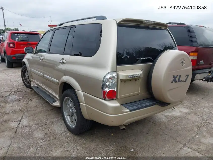 2006 Suzuki Xl-7 Premium VIN: JS3TY92V764100358 Lot: 42208600