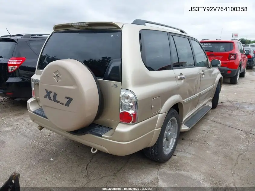 2006 Suzuki Xl-7 Premium VIN: JS3TY92V764100358 Lot: 42208600