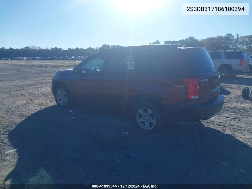 2008 Suzuki Xl7 Luxury VIN: 2S3DB317186100394 Lot: 41099344