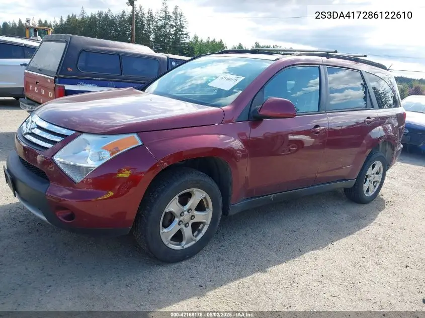 2008 Suzuki Xl7 Luxury VIN: 2S3DA417286122610 Lot: 42168178