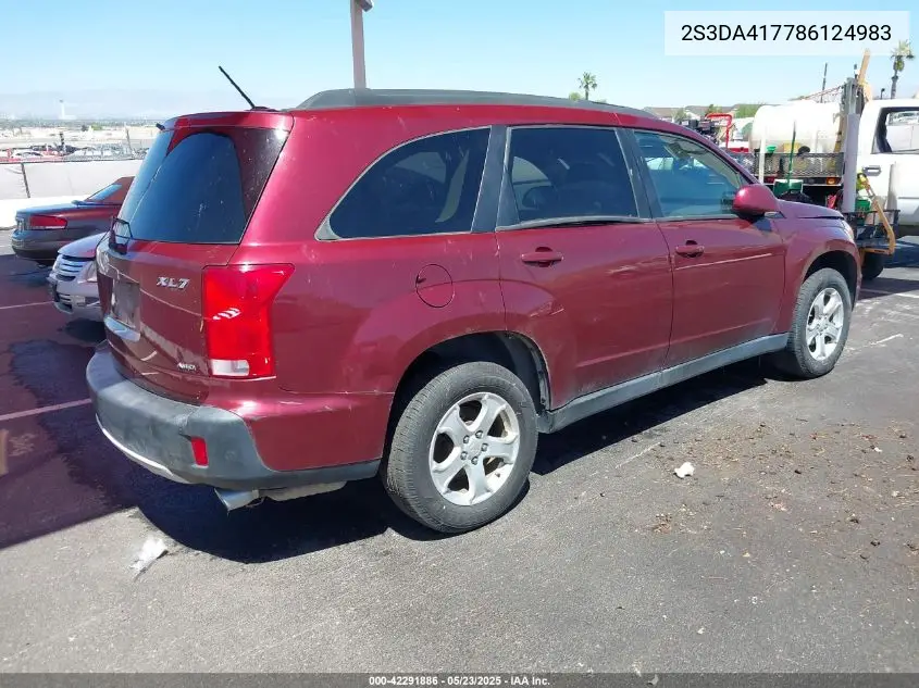 2008 Suzuki Xl7 Luxury VIN: 2S3DA417786124983 Lot: 42291886