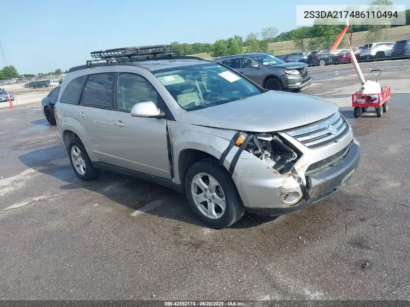 2008 Suzuki Xl7 Premium VIN: 2S3DA217486110494 Lot: 42552174