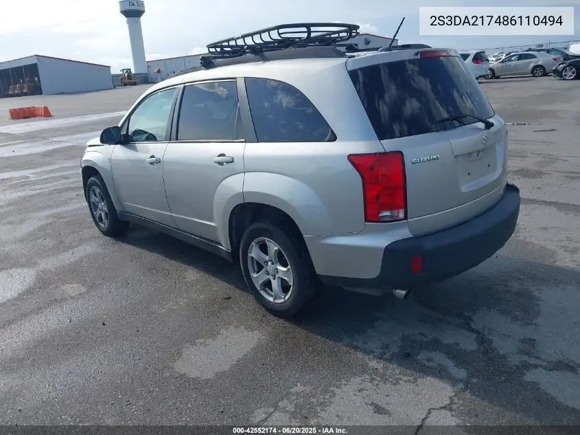 2008 Suzuki Xl7 Premium VIN: 2S3DA217486110494 Lot: 42552174