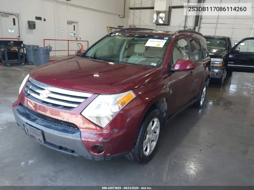 2008 Suzuki Xl7 Premium VIN: 2S3DB117086114260 Lot: 42573629