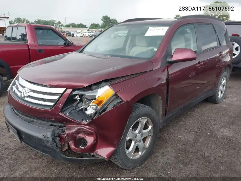 2008 Suzuki Xl7 Premium VIN: 2S3DA117186107692 Lot: 42581747