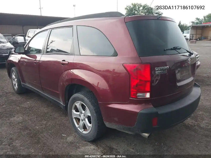 2008 Suzuki Xl7 Premium VIN: 2S3DA117186107692 Lot: 42581747