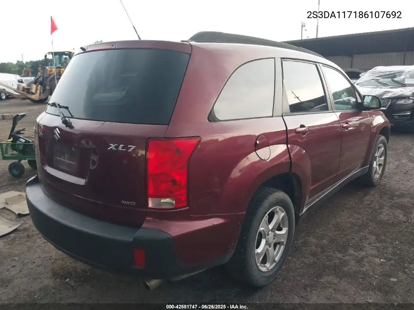 2008 Suzuki Xl7 Premium VIN: 2S3DA117186107692 Lot: 42581747