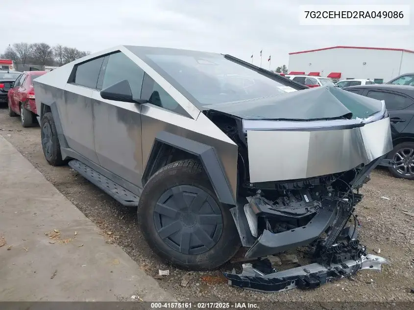 2024 Tesla Cybertruck VIN: 7G2CEHED2RA049086 Lot: 41575161