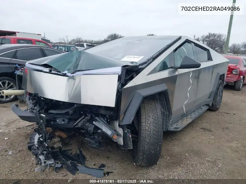 2024 Tesla Cybertruck VIN: 7G2CEHED2RA049086 Lot: 41575161