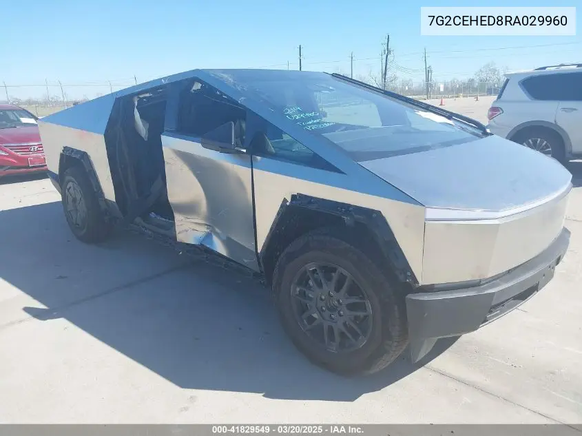 2024 Tesla Cybertruck All-Wheel Drive VIN: 7G2CEHED8RA029960 Lot: 41829549
