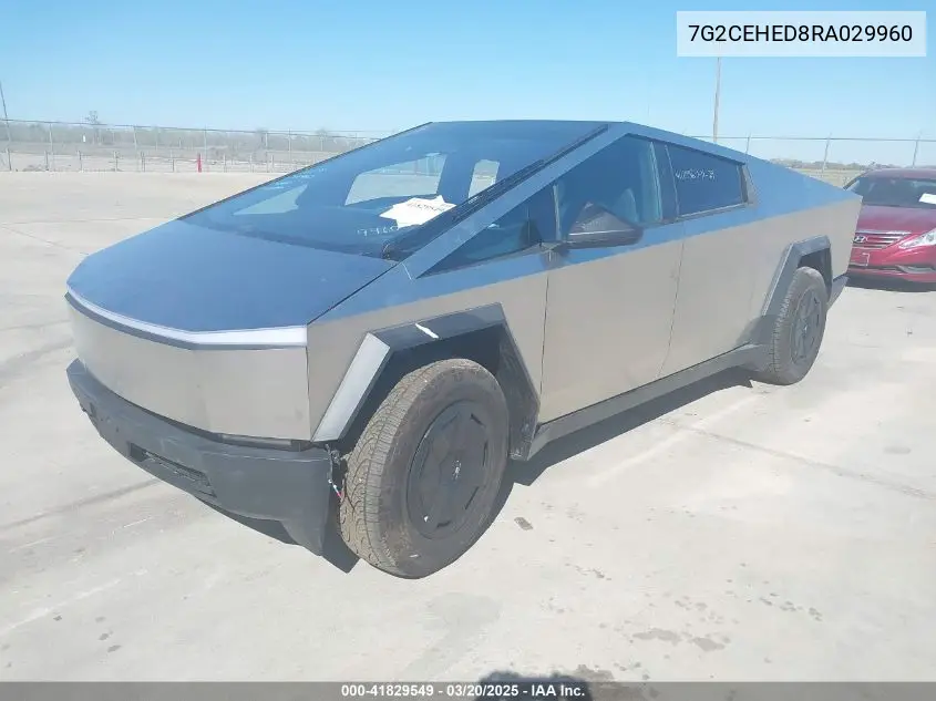 2024 Tesla Cybertruck All-Wheel Drive VIN: 7G2CEHED8RA029960 Lot: 41829549