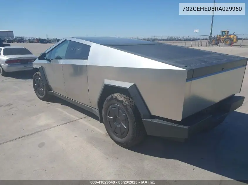 2024 Tesla Cybertruck All-Wheel Drive VIN: 7G2CEHED8RA029960 Lot: 41829549