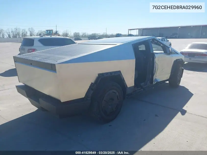 2024 Tesla Cybertruck All-Wheel Drive VIN: 7G2CEHED8RA029960 Lot: 41829549