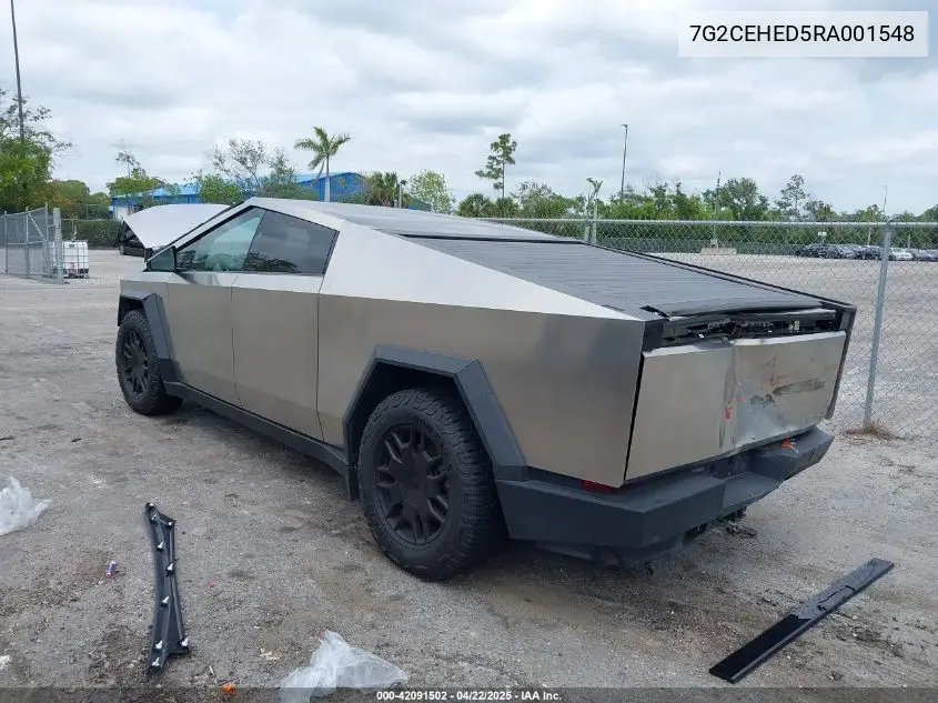 2024 Tesla Cybertruck All-Wheel Drive VIN: 7G2CEHED5RA001548 Lot: 42091502