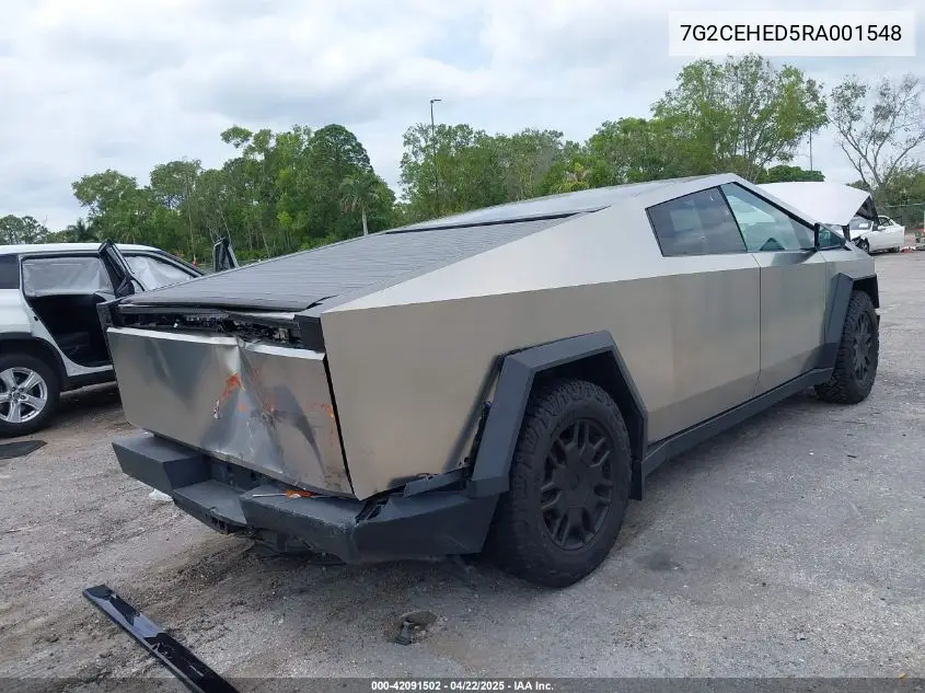 2024 Tesla Cybertruck All-Wheel Drive VIN: 7G2CEHED5RA001548 Lot: 42091502