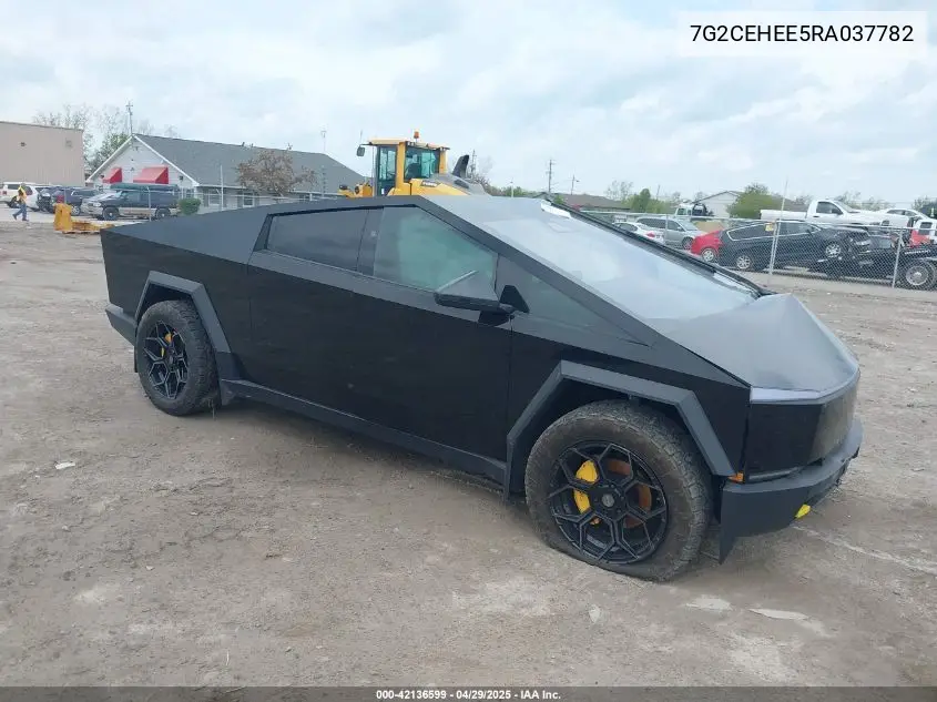 2024 Tesla Cybertruck Cyberbeast VIN: 7G2CEHEE5RA037782 Lot: 42136599