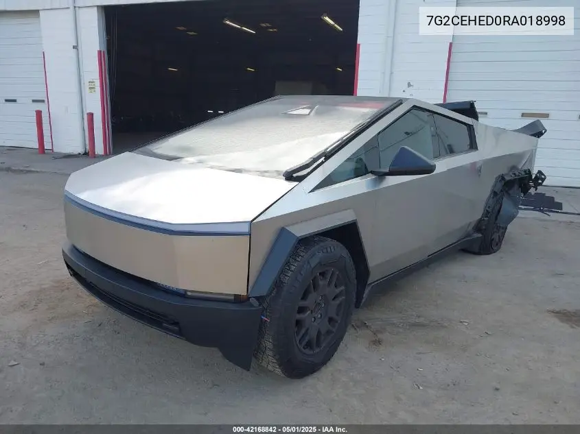 2024 Tesla Cybertruck All-Wheel Drive VIN: 7G2CEHED0RA018998 Lot: 42168842