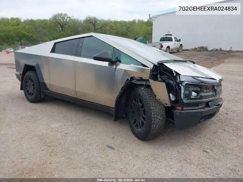 2024 Tesla Cybertruck Cyberbeast VIN: 7G2CEHEEXRA024834 Lot: 42234120