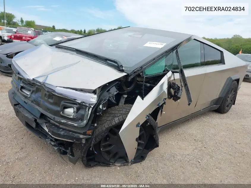 2024 Tesla Cybertruck Cyberbeast VIN: 7G2CEHEEXRA024834 Lot: 42234120
