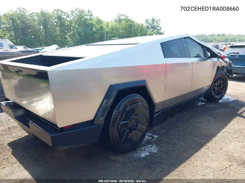 2024 Tesla Cybertruck All-Wheel Drive VIN: 7G2CEHED1RA008660 Lot: 42274246