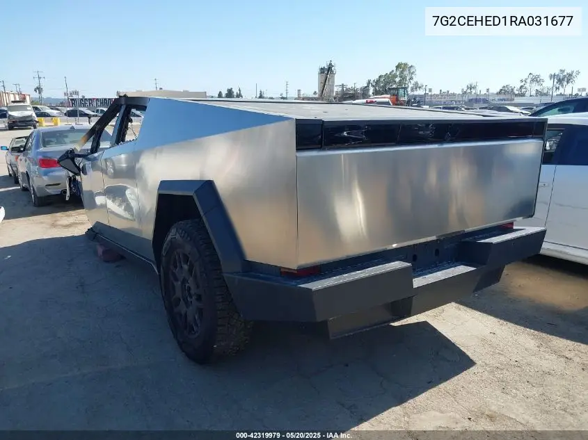 2024 Tesla Cybertruck VIN: 7G2CEHED1RA031677 Lot: 42319979