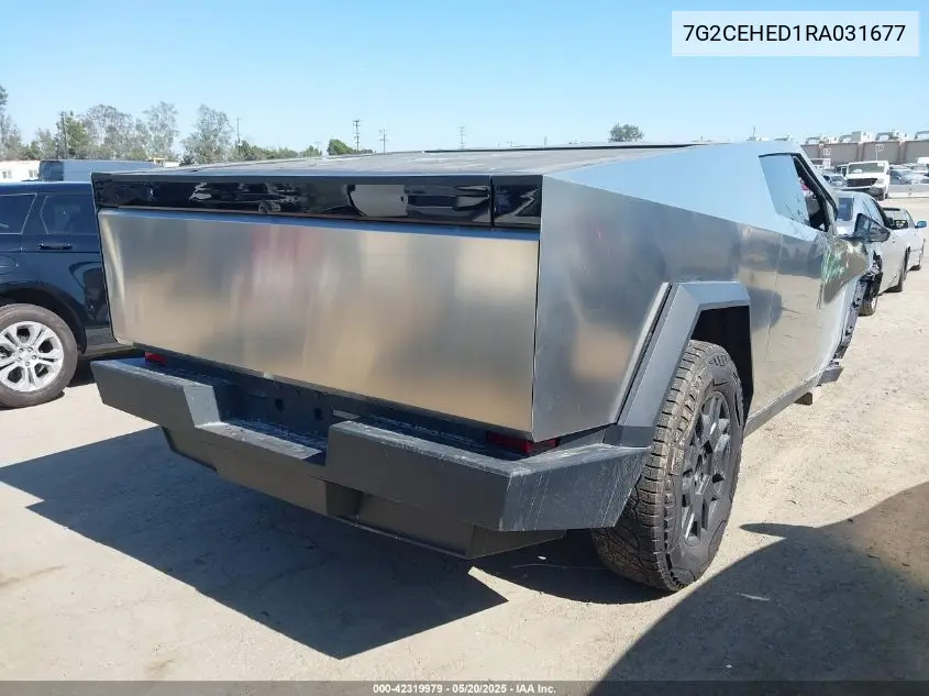 2024 Tesla Cybertruck VIN: 7G2CEHED1RA031677 Lot: 42319979