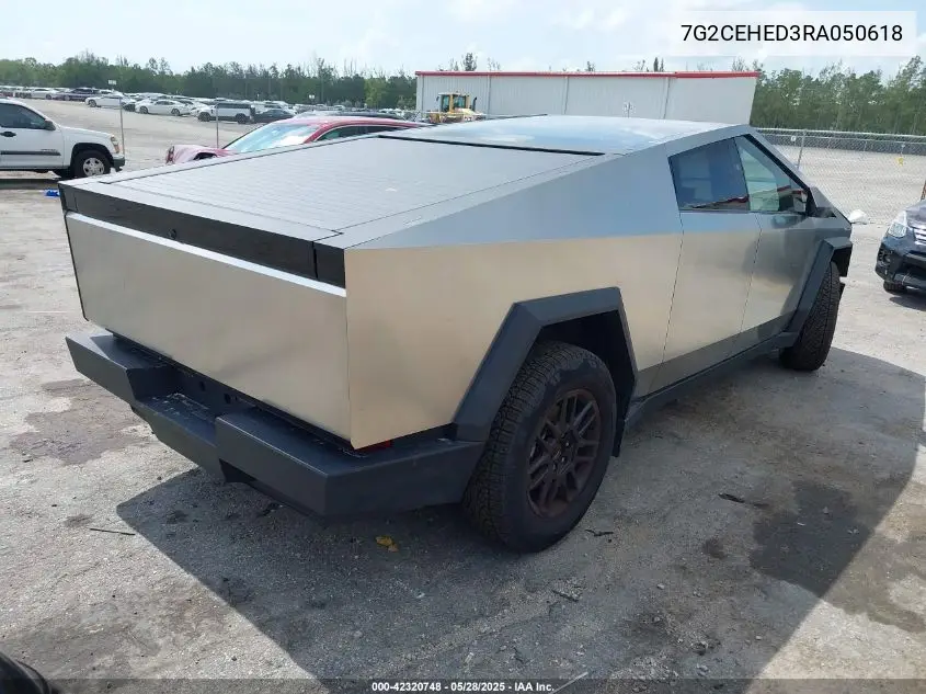 2024 Tesla Cybertruck All-Wheel Drive VIN: 7G2CEHED3RA050618 Lot: 42320748