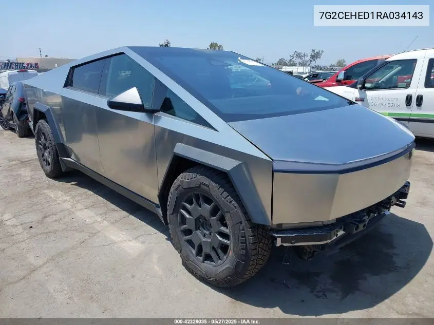 2024 Tesla Cybertruck All-Wheel Drive VIN: 7G2CEHED1RA034143 Lot: 42329035