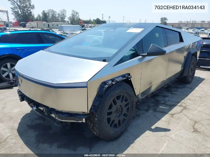 2024 Tesla Cybertruck All-Wheel Drive VIN: 7G2CEHED1RA034143 Lot: 42329035