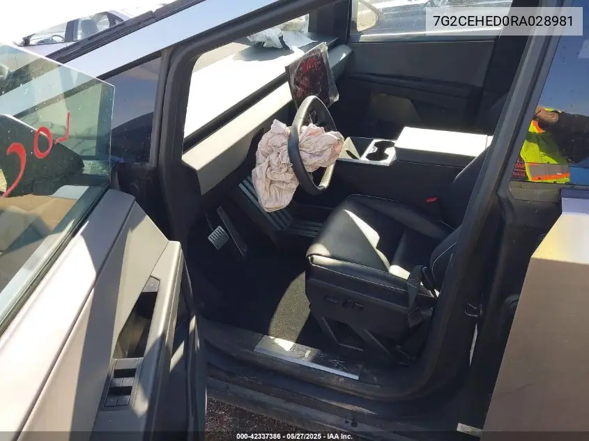 2024 Tesla Cybertruck All-Wheel Drive VIN: 7G2CEHED0RA028981 Lot: 42337386