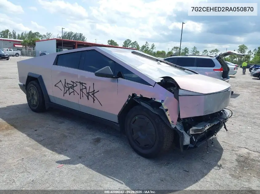 2024 Tesla Cybertruck All-Wheel Drive VIN: 7G2CEHED2RA050870 Lot: 42366342