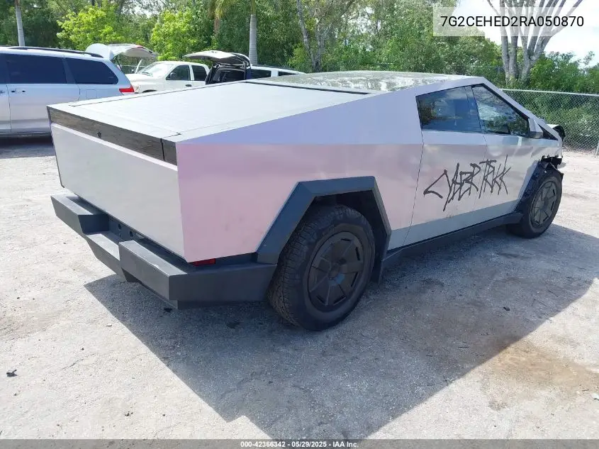 2024 Tesla Cybertruck All-Wheel Drive VIN: 7G2CEHED2RA050870 Lot: 42366342