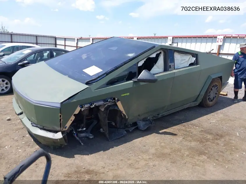 2024 Tesla Cybertruck Cyberbeast VIN: 7G2CEHEEXRA038636 Lot: 42451306