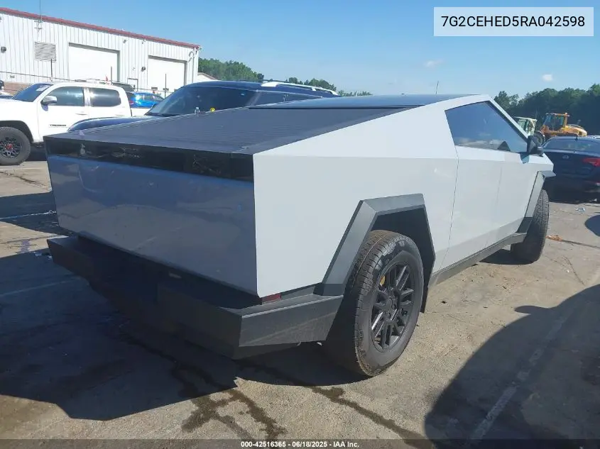 2024 Tesla Cybertruck All-Wheel Drive VIN: 7G2CEHED5RA042598 Lot: 42516365