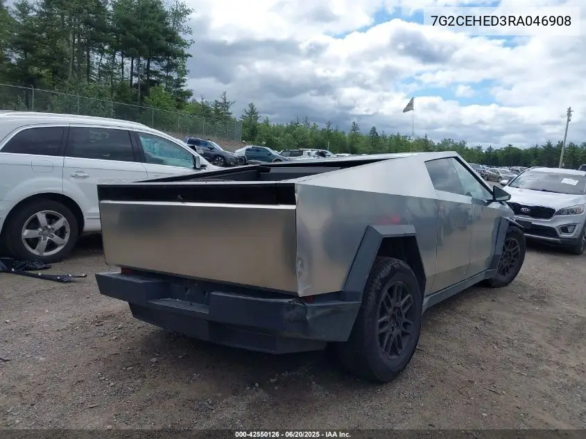 2024 Tesla Cybertruck All-Wheel Drive VIN: 7G2CEHED3RA046908 Lot: 42550126