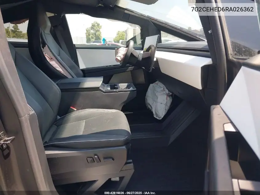 2024 Tesla Cybertruck VIN: 7G2CEHED6RA026362 Lot: 42616026