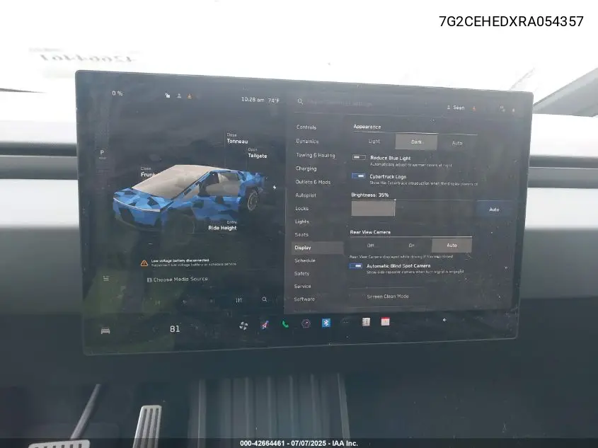 2024 Tesla Cybertruck All-Wheel Drive VIN: 7G2CEHEDXRA054357 Lot: 42664461