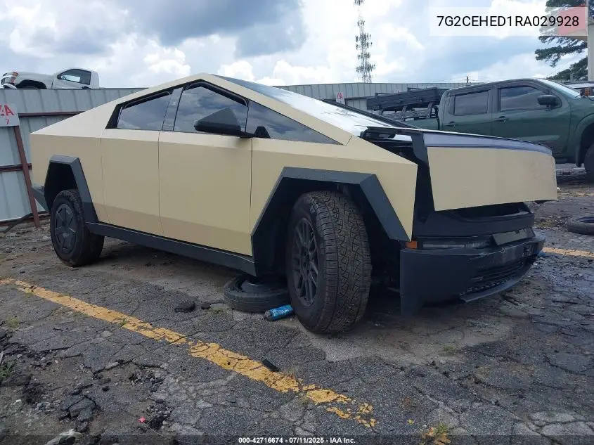 2024 Tesla Cybertruck All-Wheel Drive VIN: 7G2CEHED1RA029928 Lot: 42716674