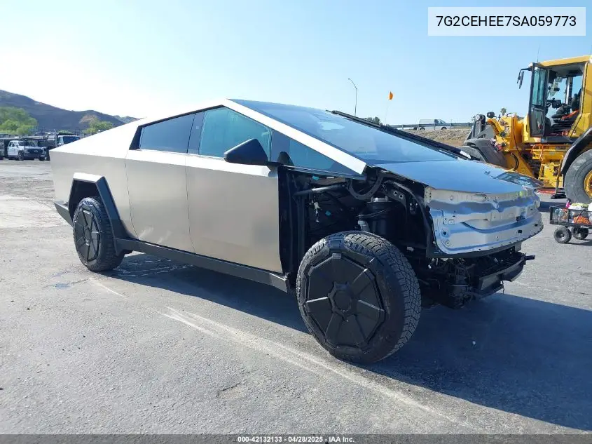 2025 Tesla Cybertruck Cyberbeast VIN: 7G2CEHEE7SA059773 Lot: 42132133