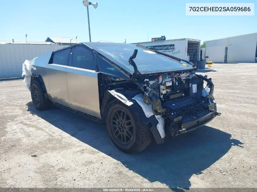 2025 Tesla Cybertruck VIN: 7G2CEHED2SA059686 Lot: 42292376