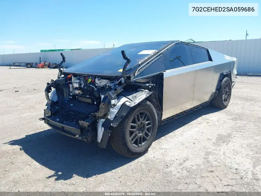 2025 Tesla Cybertruck VIN: 7G2CEHED2SA059686 Lot: 42292376