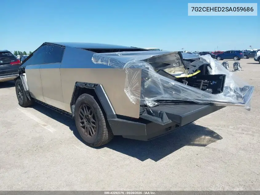 2025 Tesla Cybertruck VIN: 7G2CEHED2SA059686 Lot: 42292376