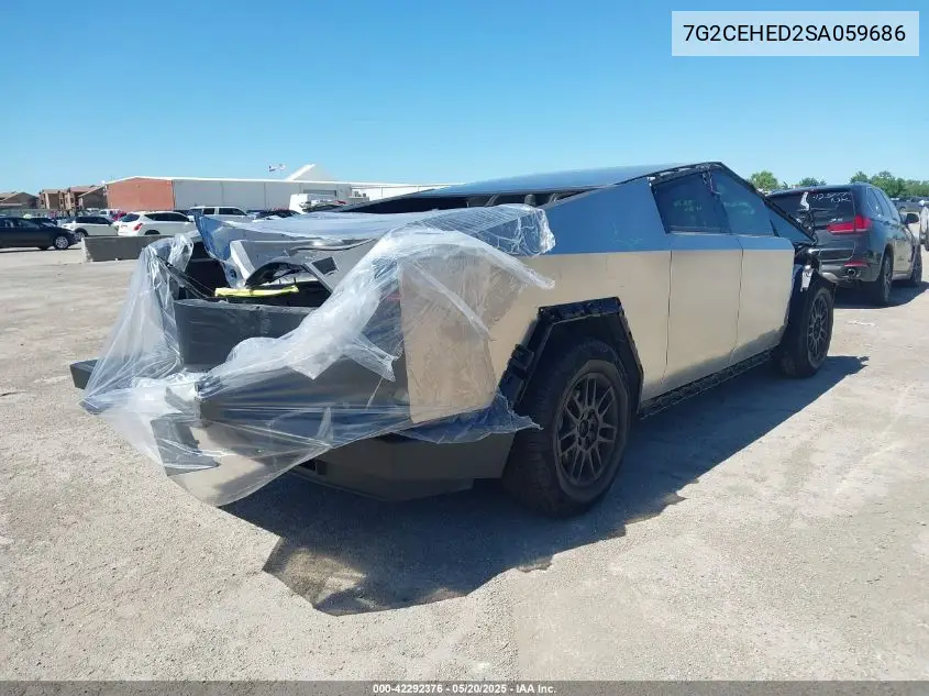2025 Tesla Cybertruck VIN: 7G2CEHED2SA059686 Lot: 42292376