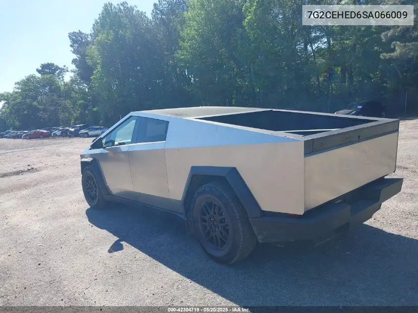 2025 Tesla Cybertruck All-Wheel Drive VIN: 7G2CEHED6SA066009 Lot: 42304719