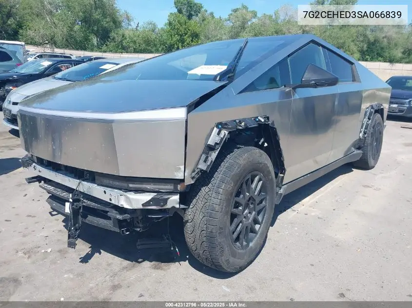 2025 Tesla Cybertruck All-Wheel Drive VIN: 7G2CEHED3SA066839 Lot: 42312796
