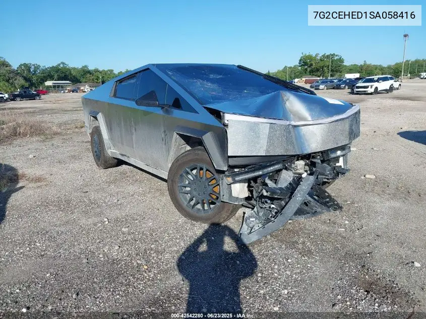 2025 Tesla Cybertruck VIN: 7G2CEHED1SA058416 Lot: 42542280