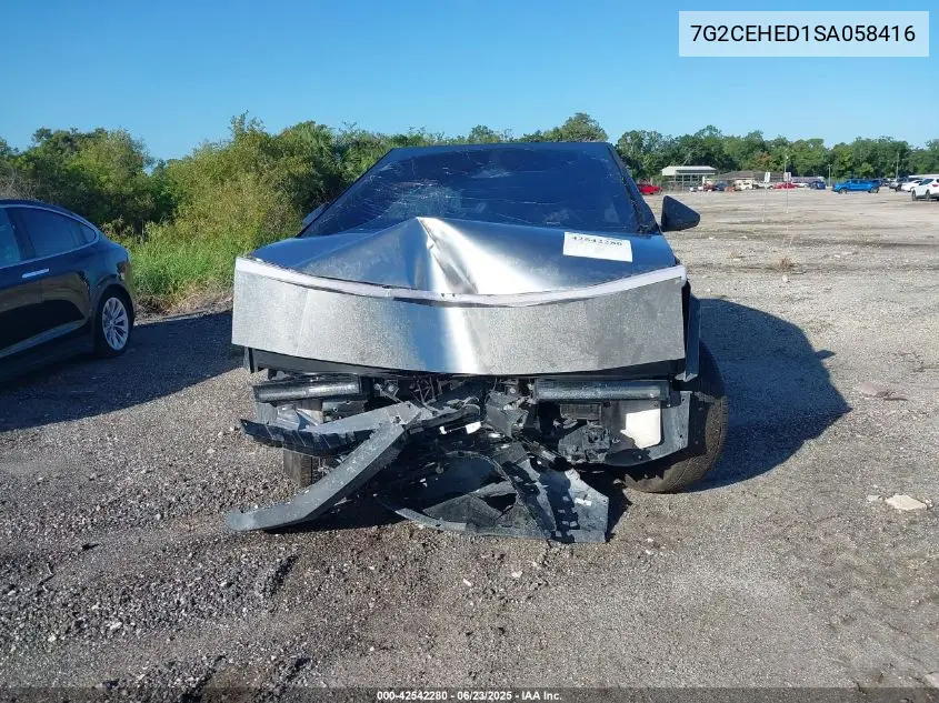 2025 Tesla Cybertruck VIN: 7G2CEHED1SA058416 Lot: 42542280