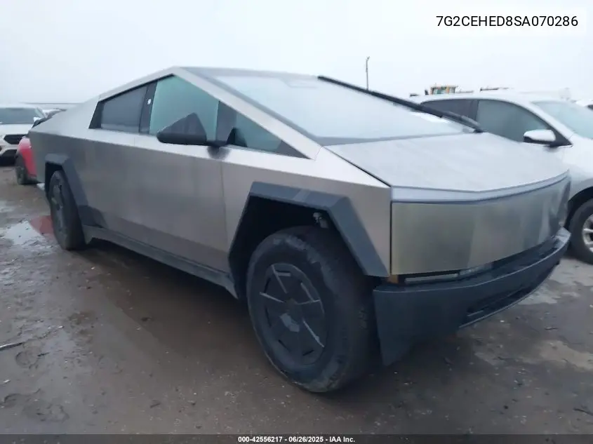 2025 Tesla Cybertruck All-Wheel Drive VIN: 7G2CEHED8SA070286 Lot: 42556217