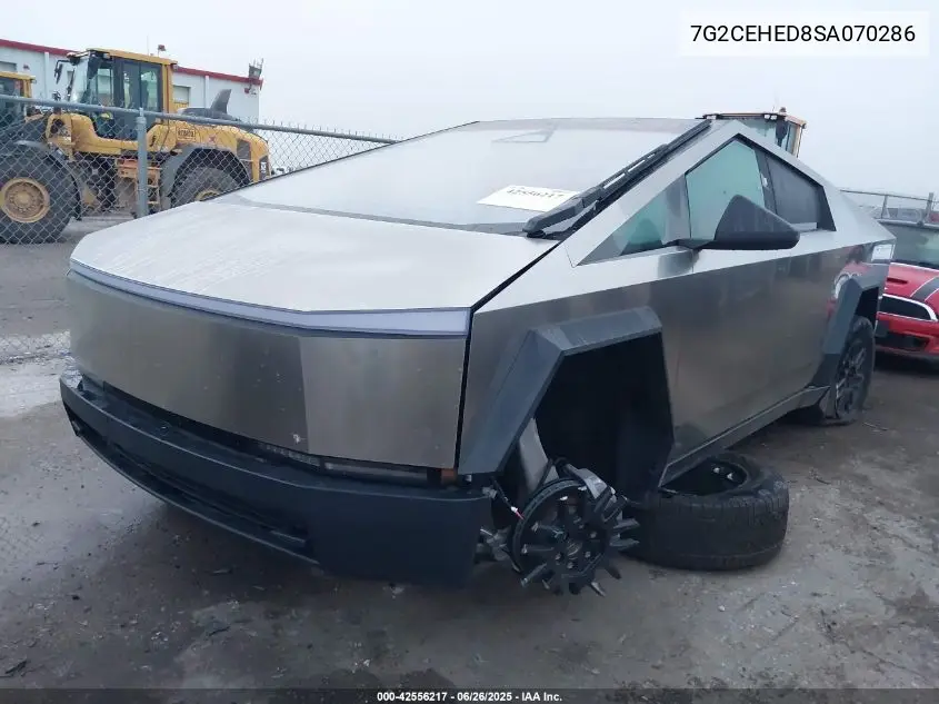 2025 Tesla Cybertruck All-Wheel Drive VIN: 7G2CEHED8SA070286 Lot: 42556217